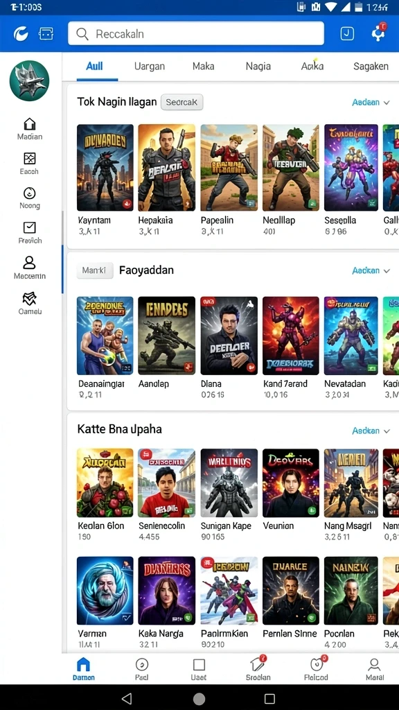 saranajitu - Screenshot menampilkan peta permainan dengan tantangan yang berbeda.